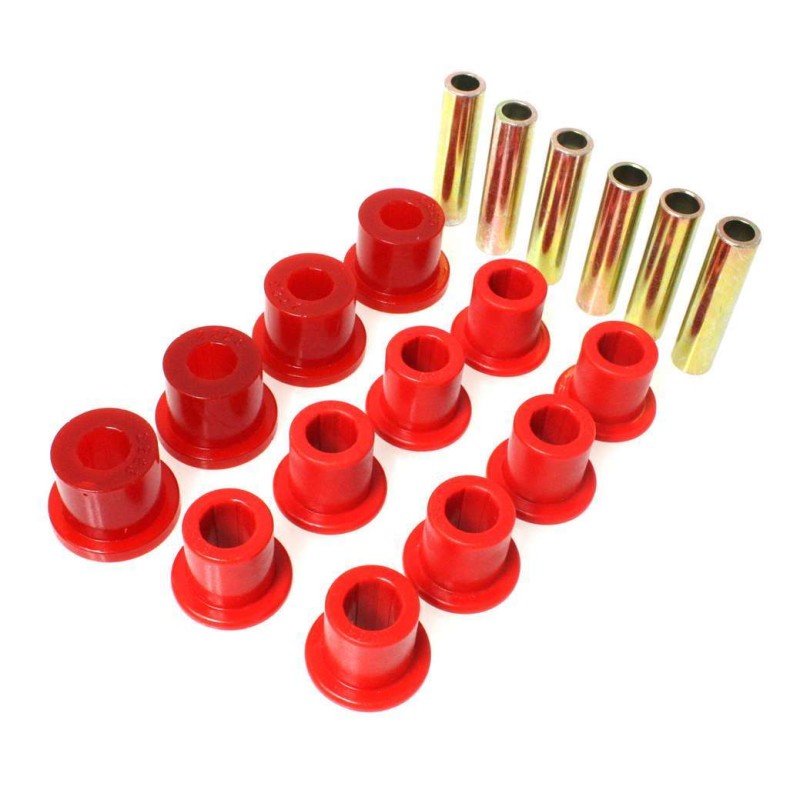 87-94 CJ Frt & Rr Sprng Bush Set Red