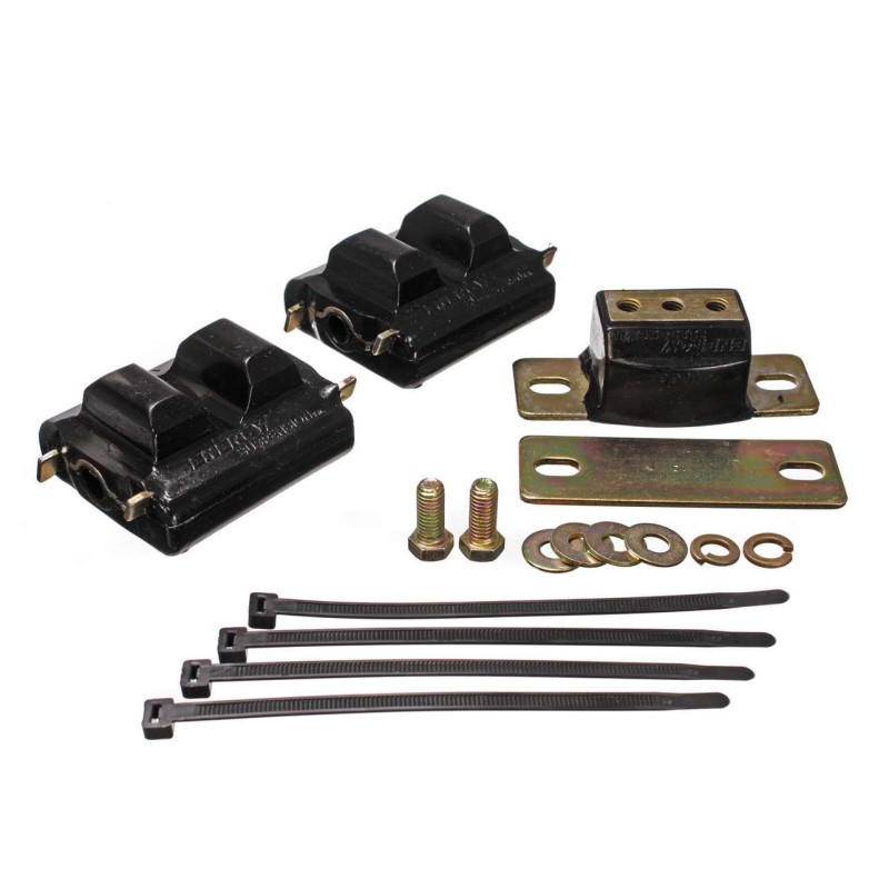 SBC Motor & Trans Mount Kit Zinc Finish Black
