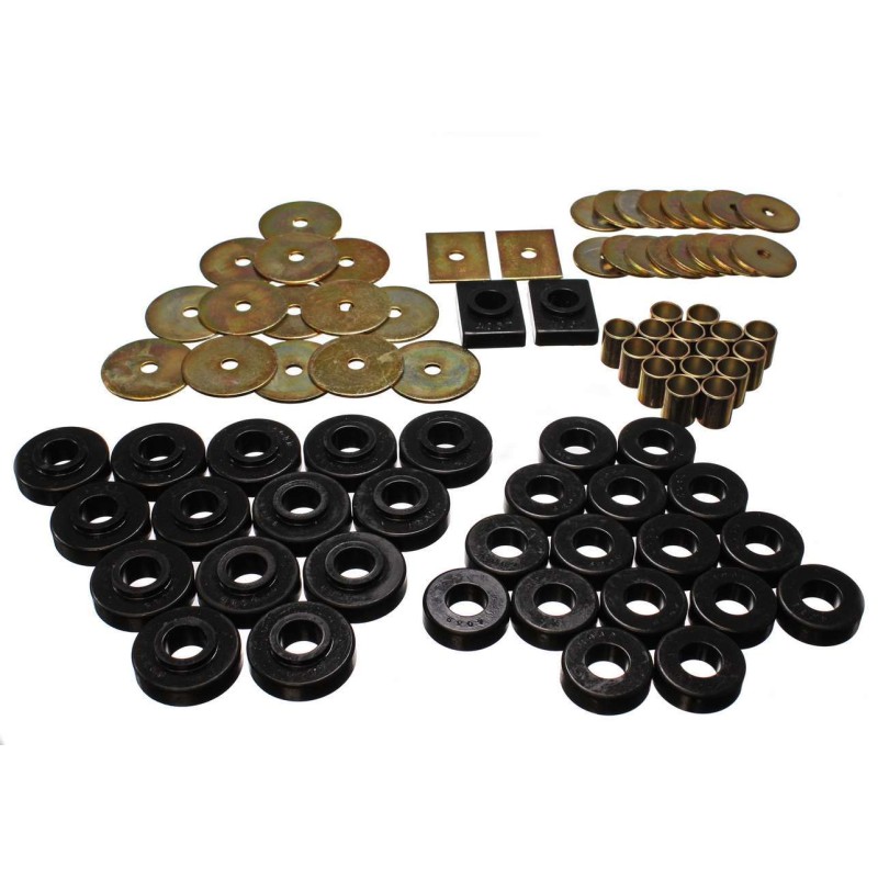 55-57 Chevy Body Mounts Black (2 Door Hard Top)