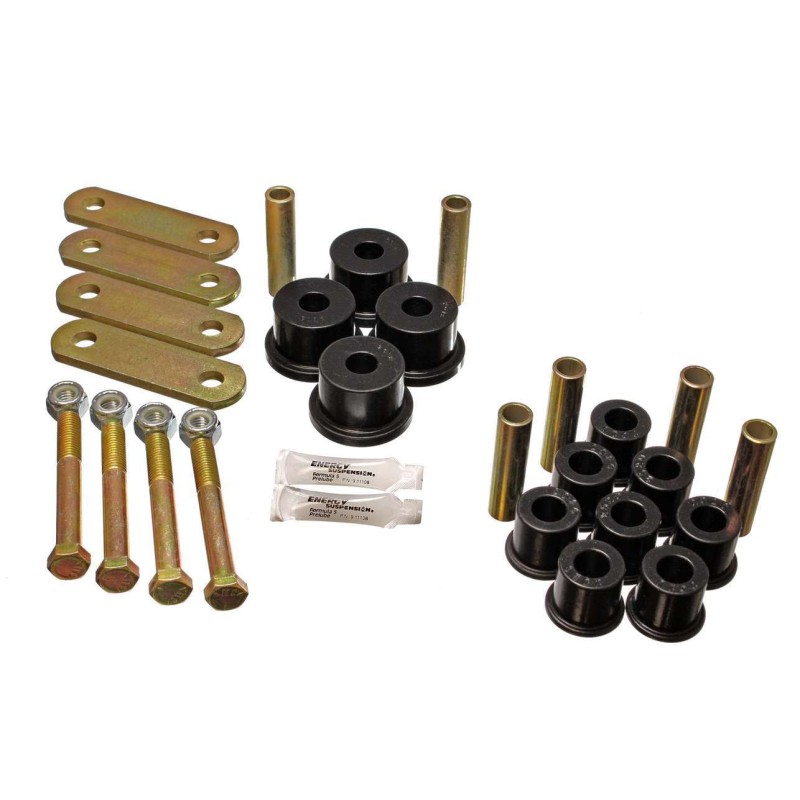 64-73 Mustang Complete Spring & Shackle Set Bla