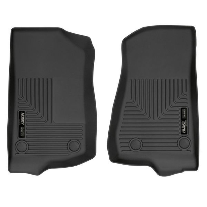 18- Jeep JL Front Floor Liner Black Weatherbeate