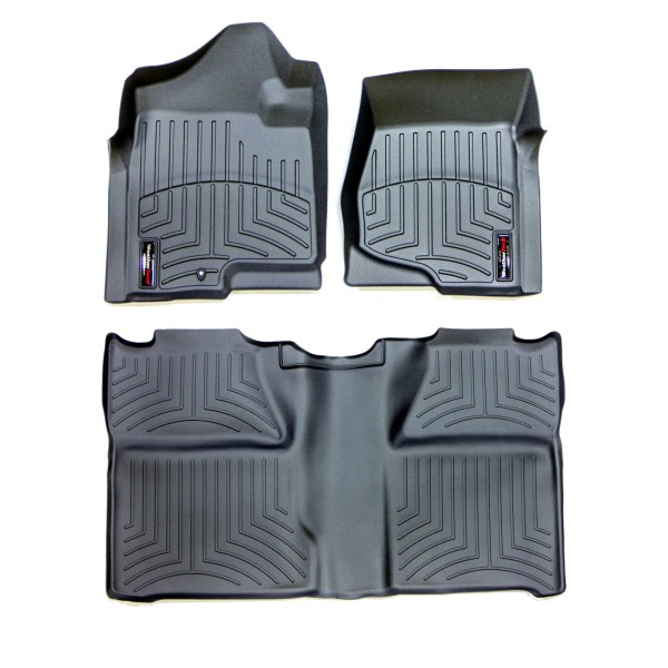 07-14 Silverado Front & Rear Floorliners Black